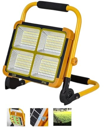 BJdfgE Lampada da inondazione solare 1000 W Riflettore portatile a LED Proiettore ricaricabile emergente