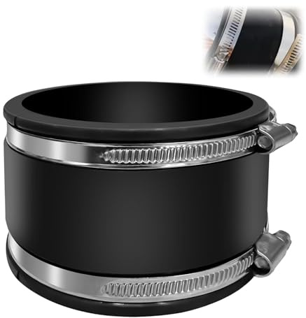 Manguito de goma flexible de 100 mm para PVC y ventilador de tubo, filtro de carbón, tubo de acero elastómero flexible