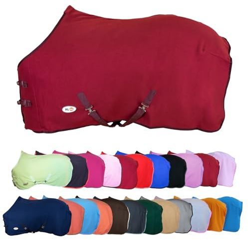 RL24 - Abschwitzdecke mit Kreuzgurt Basicline – Weinrot – 165cm | Pferdedecke