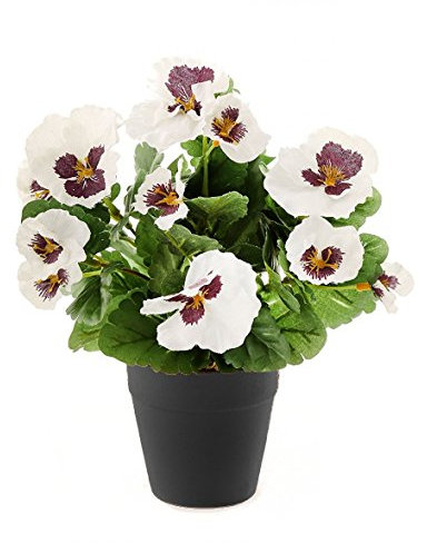 Best Artificial - Planta pensamiento de 30 cm - Maceta no incluida.