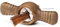 Benebone Durable Interactive Pawplexer Dog Chew Toy for Aggressive Chewers, Real Bacon, Small