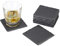 Relaxdays Getränkeuntersetzer Schiefer 8er Set, quadratisch 10x10 cm, Pflegeleichte Untersetzer, für Gläser, grau