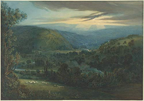 Blank Greeting Card Dawn in The Valleys of Devon by Turner Printed on 230gsm Paper with Envelope Size 14cm x 10cm