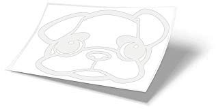 MOPS ME Autoaufkleber, Mopsaufkleber, Auto, Aufkleber, Sticker, 2 Stück, Mops, Größe M, in verschiedenen Farben (Weissglanz 010)