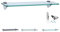 Rapid Teck Glas Wandregal Klarglas transparent 70cm x 10cm - Glasregal mit 8mm ESG Sicherheitsglas - Glasregal perfekt als Badablage Glasablage für Badezimmer - Verschiedene Größen wählbar