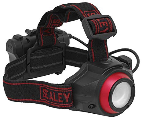Sealey HT111R 5W Cob LED Rechargeable Head Torch with Auto Sensor, Red