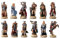 Veronese Design Skulptur Nordische Götter, Wikinger, Polyresin, handbemalt, 8,9 cm
