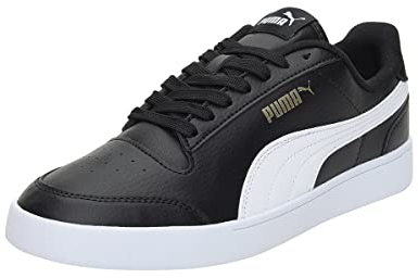 PUMA Unisex Shuffle Sneaker, Black White Team Gold, 47 EU