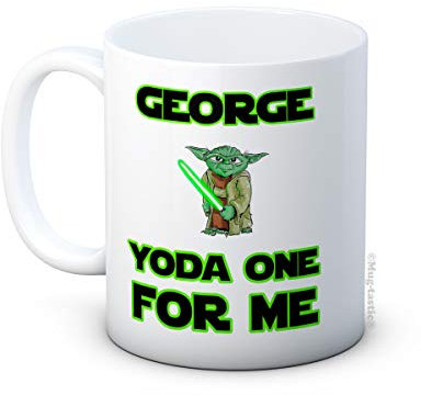 Yoda One For Me - Personalised Your Name Any Name - Birthday - Christmas - Valentine's Day - Ceramic Coffee Mug