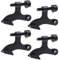 Kare & Kind 4X Nickel Hinge Pin Door Stoppers - Door Stops for Hinge - with Protective Bumper Tips - Easy to Install - Prevents Wall and Door Damage - Heavy Duty and Adjustable (Black - 4 Pack)