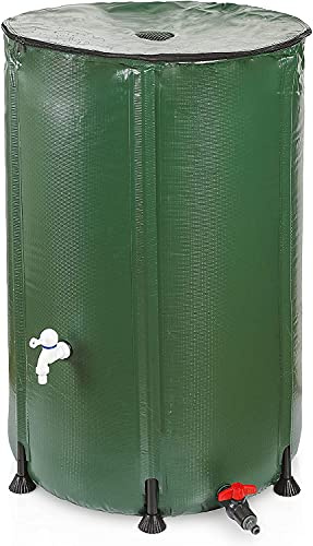 STREND PRO Regentonne 380 L, faltbare Regentonne 380 L für den Garten, Wassertank 380 L, inklusive Filter und Schlauch, Schnelladapter, schmal, hoch, einfache Lagerung, UV-stabiles PVC, 380 L
