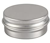 ZEOABSY 20 Pièces 10ml Pots en Aluminium Vide Rond Argent Petit Cosmétiques Pot Conteneurs for Fait Main Bougies Crème Baume Voyage, 5X Spatule, 1x Étiquettes