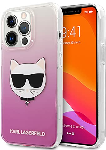 KARL LAGERFELD KLHCP13LCTRP Hülle für iPhone 13 Pro / 13 6,1 rosa Choupette Head