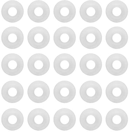 Tiiyee Silicone Rubber Gaskets Washer for Swing Flip Bottles, Bottle Seals Gasket Home Brew Beer Top Washers Leak Proof Soda Seal White Cap High Pressure Stoppers Compatible with Brew Beer Sealing Use