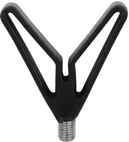 FTM V-Kopf Deluxe mit Messinggewinde 6,5x7,5cm - Rutenauflage für Angelruten, Auflage für Ruten, Rutenhalter, Halter