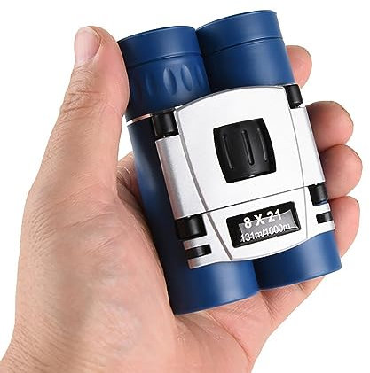 Kompaktes Fernglas für Erwachsene und Jugendliche, kleines volloptisches Fernglas für Vogelbeobachtung, Oper, Wandern, Jagd, Reisen, Konzert (Königsblau)