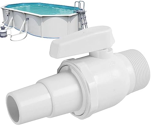 Dubbulon Pool Absperrhahn - Absperrventil, Kugelhahn Absperrventil Pool, Filterschalteranschluss Für Schwimmbad, Pool-Umschaltventil, Poolzubehör Für Pool Skimmer Für Schwimmbad,Garten