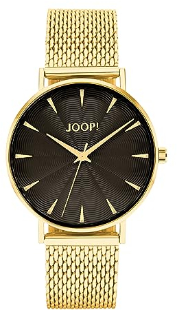 Joop! Armbanduhr Damen Quarzuhr Analog, mit Edelstahl Armband, Gold, 5 bar Wasserdicht, Kommt in Uhren Geschenk Box, 2036590