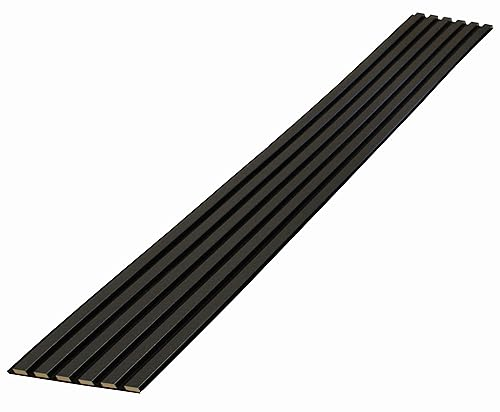Wandverkleidung | Lamellenverkleidung | Akustikpaneel | Wandpaneele auf filz | Akustikfilz | Lamellenwand | Lamellen dekor | Schwarz | 275cm x 27cm |