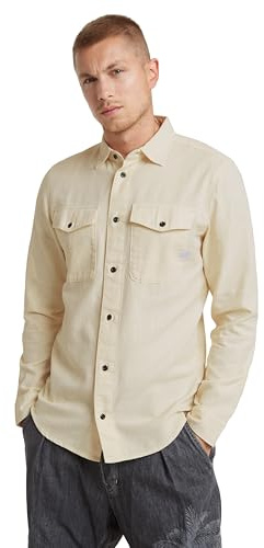 G-Star Men's Marine Slim Shirt, Beige/khaki (ecru gd D24963-D454-C487), S