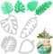 ELINKA Emporte Pièces en Forme de Feuille et Fleur Tropicale pour Pâte à Sucre, Bonbons, Décoration de Gâteaux
