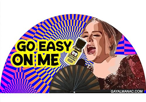 PandaTak Go Easy On Me: Bambus Ventilator, 33.0 cm, UV-Reaktive Tinte, LGBTQ Circuit Parties & Raves, Lauter Klackern, 1 Speed (High), Innenbereich, Mittel bis Hoch, Freistehend, 13.0 x 2 x 33.0 cm