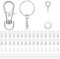 moinkerin 120 Stücke Schlüsselanhänger Set, 30 Stück Schlüsselringe mit Kette,30 Stück Schlüsselanhänger karabiner,30 Stück Spaltringe und 30 Stück Schrauböse Pins für DIY-Basteleien, Kunstharz