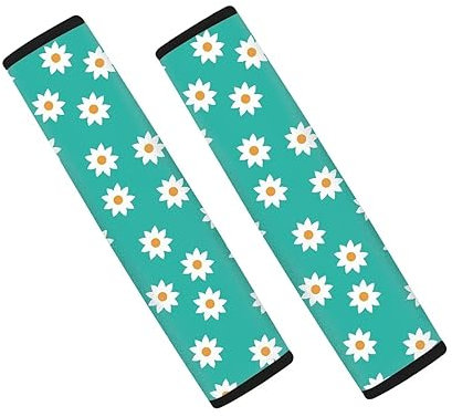 Daisy Baby Gurtabdeckung, Kinderwagengurt-Abdeckung, Autositzgurte, Schulterpolster, schützt Hals und Schulter für Baby, Kleinkind, Kleinkind, Jungen, Mädchen, 2 Stück