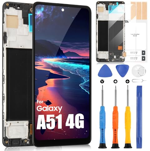 pour Samsung Galaxy A51 LCD Display pour Samsung Galaxy A51 4G A515 A515U SM-A515F SM-A515F/DS LCD Écran Complet Replacement Tactile Digitizer avec Réparation Outils