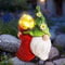 JJALIGHTS Solar Gartenzwerg mit Glaskugel – Zwerg Gartendeko Figuren Wetterfest Solar Zwerg Gartenstatuen für Draußen Balkon Terrassen Geschenke für Frauen Männer Mama Geburtstag 21CM