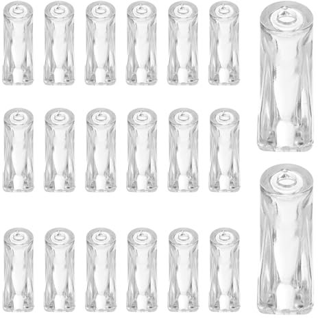 PATIKIL Blind Pull Cord Knobs, 20Pcs Plastic Window Blind Cord Knobs Drops Pull End for Curtain Crafts Drawstring Tassels Window Decor Roman Shade Pull Cords, Clear
