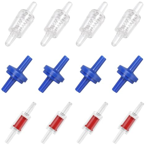 OIGWBPH 12pcs Clapet Anti-Retour en Plastique Unidirectionnel pour Liquides, Gaz, Huile, Eau et Air