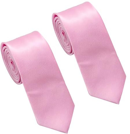SLAXJNE Paquet De 2 Cravates Roses, Vêtements De Cérémonie Pour Hommes, Cravates D'Affaires, Cravates De Chemise Professionnelles, Adaptées Aux Occasions Professionnelles Et De Mariage