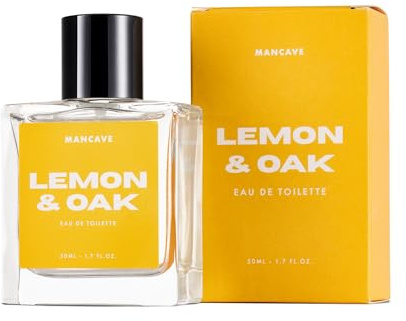 ManCave Lemon & Oak Eau de Toilette 50ml for Men, Aftershave for Men | Citrus and woody scent, UK formulated, present idea, aftershave gift for him
