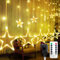 ARKOCHIC Lichterkette Sterne, 138 LEDs 2M Weihnachtslichterkette,Warmweiß Lichterkette Innen/Außen, Wasserdicht Weihnachtsbeleuchtung mit 12 Sterne und 8 Modi, Weihnachtsdeko Für Fenster, Lights