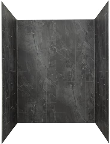 Palisade Vinyl Shower Surround Kit 78in x 60in x 36in, Urban Quarry