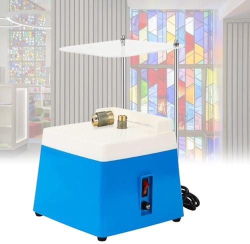 4200 RPM Desktop Grinding Tool Machine, Stained Glass Grinder Machine, Mini Portable, with 5/8 Grinding Wheel, for Mini Glass Diamond Art & Homemade Glass Earrings, Pendants, Lamps