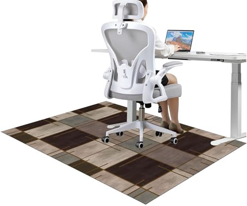 JaevKwzy Bodenschutzmatten für bürostühle, Gaming Teppich, Schreibtischstuhl Unterlage, Bodenschutz Bürostuhl Teppichschoner für Parkett, Laminat, Hartböden Teppichboden 90 x 140 cm