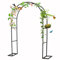Grande pergolato ad arco da giardino in metallo, per cortile, prato, patio, facile da montare, nero, 160 cm