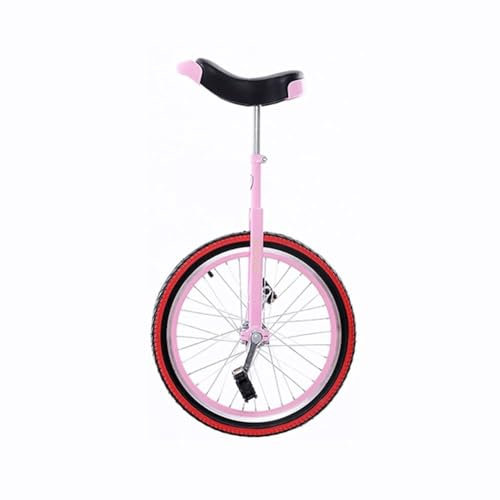 Einrad Erwachsene Einrad for Erwachsene Kinder, Sicheres Und Stabiles Rad-Einrad, Mit Verstellbarem Sitz, Anti-Rutsch- Und Drop-Reifen-Balance-Cycling, Wettbewerbsfähiges Einrad(Pink,20 inch)