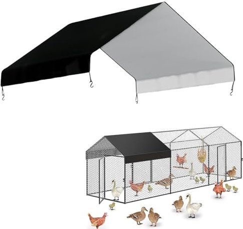 Aceirropy Cubierta aislante para gallinero, lona para gallinero para invierno, Cubierta antipolvo para jaula de cría de cercas para aves de corral, Impermeable, cubierta para jaulas de pollos,