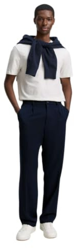 TOM TAILOR Denim Herren TTLoose Chino Hose mit Bügelfalte