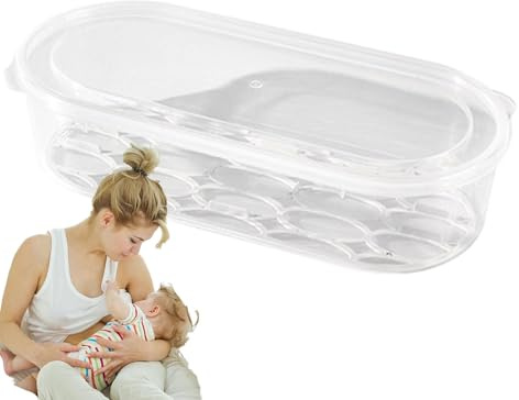 Muttermilch-Gefrierschrank-Aufbewahrungsorganisator, Muttermilchbeutel | Organizer - Transparenter Aufbewahrungsbehälter für Muttermilch im Kühlschrank,Transparente, versiegelte Organizer-Behälter,