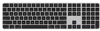 Apple Magic Keyboard avec Touch ID et pavé numérique (Anglais Britannique) - Argenté avec Touches Noires (Reconditionné)