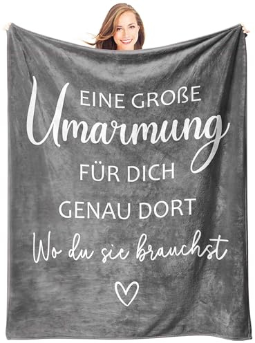 Giftasy Geschenk für Frauen - Kuscheldecke mit Spruch, Gute Besserung Geschenke, Get Well Soon Gift, Motivationsgeschenke für Frauen, Trauergeschenk, Trostgeschenk