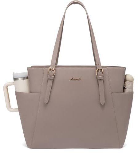 LOVEVOOK Handtasche Damen Groß, PU Leder Arbeitstasche, 17 Laptoptasche
