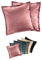 PremiumShop321 Kissen - Serie Flora in edler Samt Optik - 2er Pack Kissenhülle Kissenbezug 40x40 Altrosa
