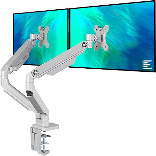 EleTab Monitor Halterung 2 Monitore für 17-32 Zoll Bildschirm, Ergonomischer Monitor HalterungHöhenverstellbar Monitorhalterung, Bildschirmhalterung 2 Monitore, Hält 8 kg mit