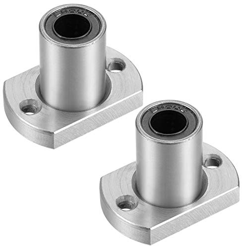 sourcing map 2 Stück Linearkugellager LMH8UU mit Zwei Seitlich Geschnittenen Flaschen, 8mm Bohrung Durchm. 15mm Außendurchm. 24mm Länge