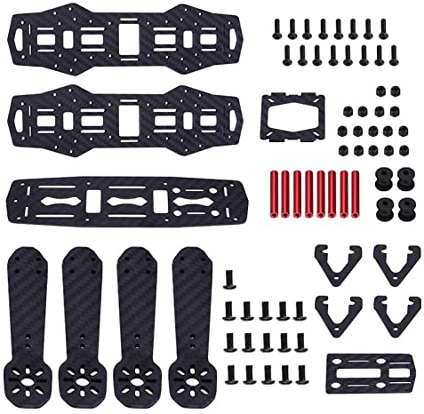 Drone Frame Kit, 2 Types 250MM Quadcopter Aircraft Drone Frame Kit RC Accessory for QAV250(Carbon Fiber)